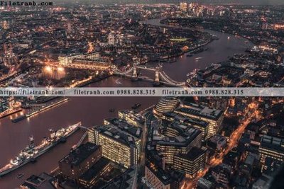 File tranh tranh chup anh thanh pho dang ngang 333 (bản gốc) in lụa 5D