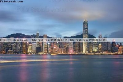 File tranh trang trí tranh chup anh thanh pho dang ngang 370 (file gốc)