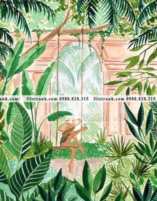 Hình ảnh file gốc tranh co gai truu tuong bac au 604 (chất lượng cao)