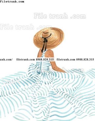 File in lụa tranh co gai truu tuong bac au 613 (tân cổ điển) tranh co gai truu tuong bac au 613