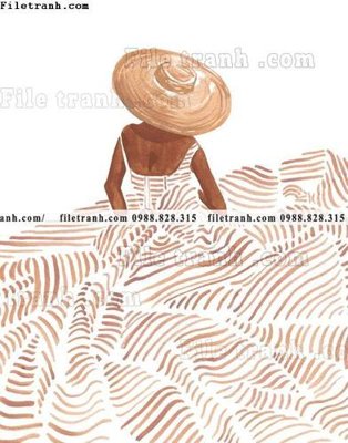 File gốc tranh co gai truu tuong bac au 614 (phiên bản chuẩn) để in ấn