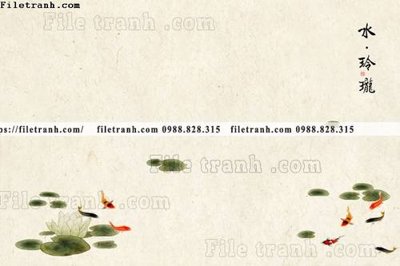 File gốc tranh co ve trung quoc 531 (in lụa) trang trí tường
