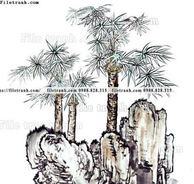 File in trần tranh co ve trung quoc 621 (file gốc) hoa văn 3D