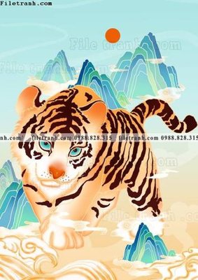 File tranh tranh con ho 500 (gốc) chủ đề thành phố