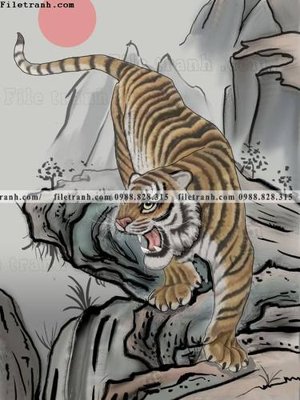 Cung cấp file tranh gốc tranh con ho 501 độc quyền