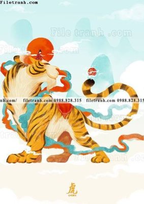 File gốc tranh con ho 503 (AI/EPS) cho in ấn