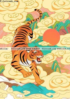 File ảnh tranh con ho 506 (gốc) in poster