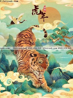 File gốc tranh con ho 508 (phong cách) tối giản