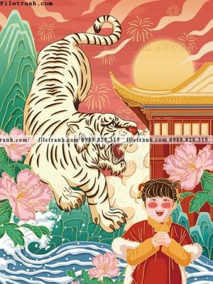 File PSD tranh con ho 529 (bản gốc) đã tách nền