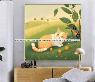 File tranh tranh con meo duoi goc cay dep 515 (gốc) chủ đề thành phố