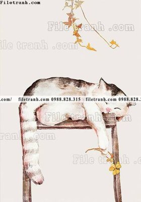 Tải file tranh con meo ve tay 605 (gốc) để in ấn ngay