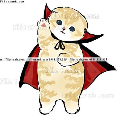 File PSD tranh con meo ve tay 608 (nguyên bản) cho thiết kế