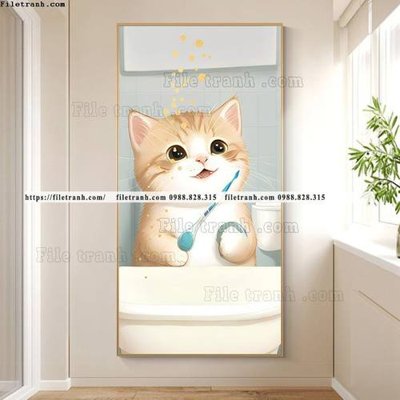 Tải về hình ảnh gốc tranh con meo ve tay ben cua so 511 sắc nét