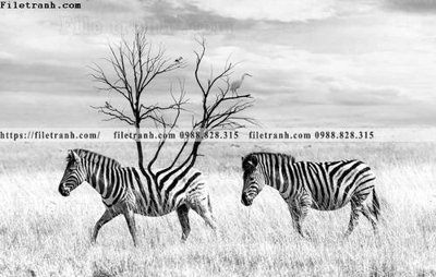 File ảnh gốc tranh con ngua van 525 không vỡ nét