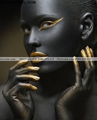 Hình ảnh file gốc in lụa tranh da vang den 106