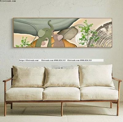 File tranh gốc in trần nhà tranh dai dau giuong truu tuong 510 3D