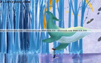 Tải file tranh dan hoat hinh phong tre em ve tay 144 (PSD) cho in ấn quảng cáo