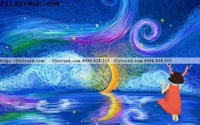 File tranh tranh dan hoat hinh phong tre em ve tay 158 (gốc) chủ đề trừu tượng