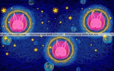 File tranh in tráng gương tranh dan hoat hinh phong tre em ve tay 170 (siêu nét)