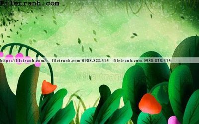 Tải file gốc tranh dan hoat hinh phong tre em ve tay 198 (bản PSD) gốc