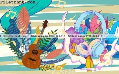 File gốc tranh dan hoat hinh phong tre em ve tay 200 (in lụa) chi tiết cao