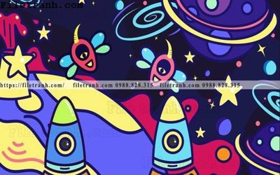 File in ấn chuyên nghiệp tranh dan hoat hinh phong tre em ve tay 202 (file gốc)