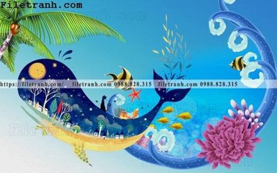 File PSD in ấn tranh dan hoat hinh phong tre em ve tay 206 (chất lượng cao)