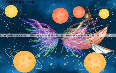 Tải file tranh dan hoat hinh phong tre em ve tay 212 (ảnh gốc) in tráng gương