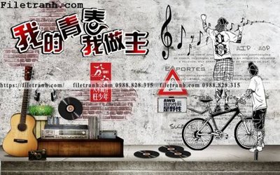 Tải file tranh dan tuong mang den su tre trung hoai niem retro 127 (ảnh gốc) độ phân giải 300dpi