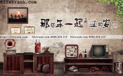 File ảnh tranh dan tuong mang den su tre trung hoai niem retro 131 (gốc) in Hiflex