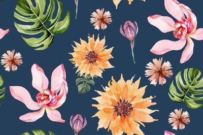 Hình ảnh file gốc tranh dan tuong nen hinh hoa dep 601 cho in UV