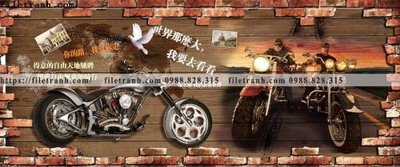 File gốc tranh dan tuong xe may o to co dien 216 (thiết kế) độc quyền