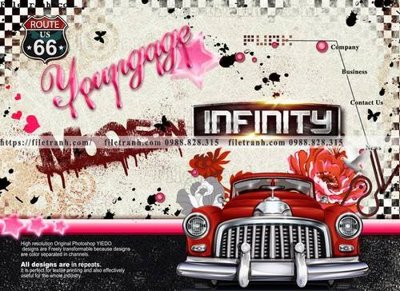 File tranh tranh dan tuong xe may o to co dien 221 (bản gốc) in canvas