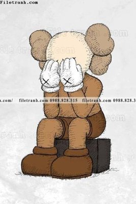 File gốc tranh gau kaws gau hung bao 500 (cho in 3D) độc đáo