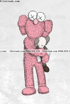 File tranh tranh gau kaws gau hung bao 505 (gốc) chủ đề thành phố