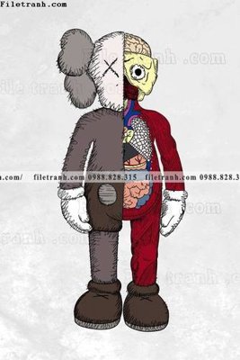 Tải file tranh gau kaws gau hung bao 507 (gốc) chủ đề hoa sen