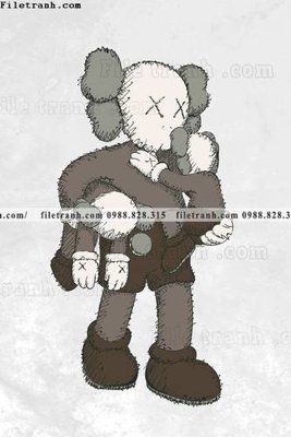File gốc in mica tranh gau kaws gau hung bao 511 chất lượng