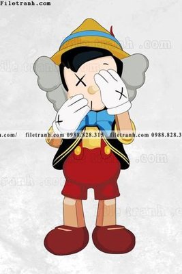 File PSD tranh gau kaws gau hung bao 515 (gốc) cho designer