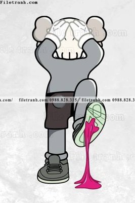 File gốc tranh gau kaws gau hung bao 516 (thiết kế) độc quyền