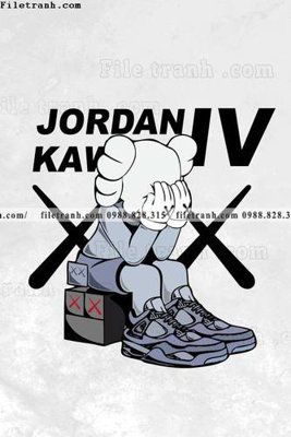 Download file gốc tranh gau kaws gau hung bao 518 (in lụa) cao cấp