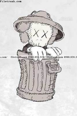 Tải file gốc tranh gau kaws gau hung bao 519 dùng cho in ấn