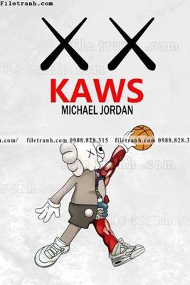 File gốc tranh gau kaws gau hung bao 520 (dành cho trang trí nội thất)