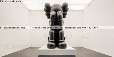 Chi tiết file ảnh tranh gau kaws gau hung bao 524 sắc nét