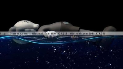 File ảnh tranh gau kaws gau hung bao 534 (gốc) cho trang trí nội thất