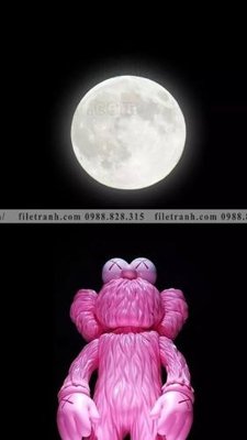 Tải file tranh gau kaws gau hung bao 538 (gốc) làm file in ấn