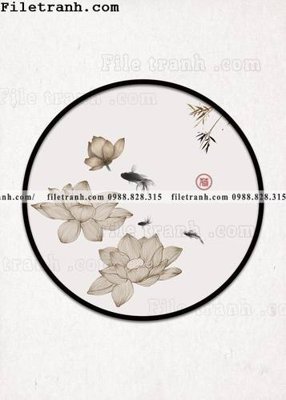 File gốc tranh hieu ung ba chieu tron phong cach Trung Quoc 103 (AI/EPS) cho in ấn