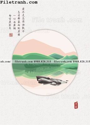 Tải file tranh hieu ung ba chieu tron phong cach Trung Quoc 145 (PSD) cho in tranh kính