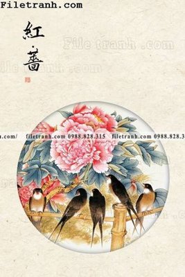 File in trần tranh hieu ung ba chieu tron phong cach Trung Quoc 158 (bản gốc) bầu trời