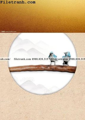 File in trần tranh hieu ung ba chieu tron phong cach Trung Quoc 184 (bản gốc 3D) sống động