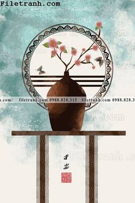 Tải file tranh hieu ung ba chieu tron phong cach Trung Quoc 187 (gốc) làm file in ấn